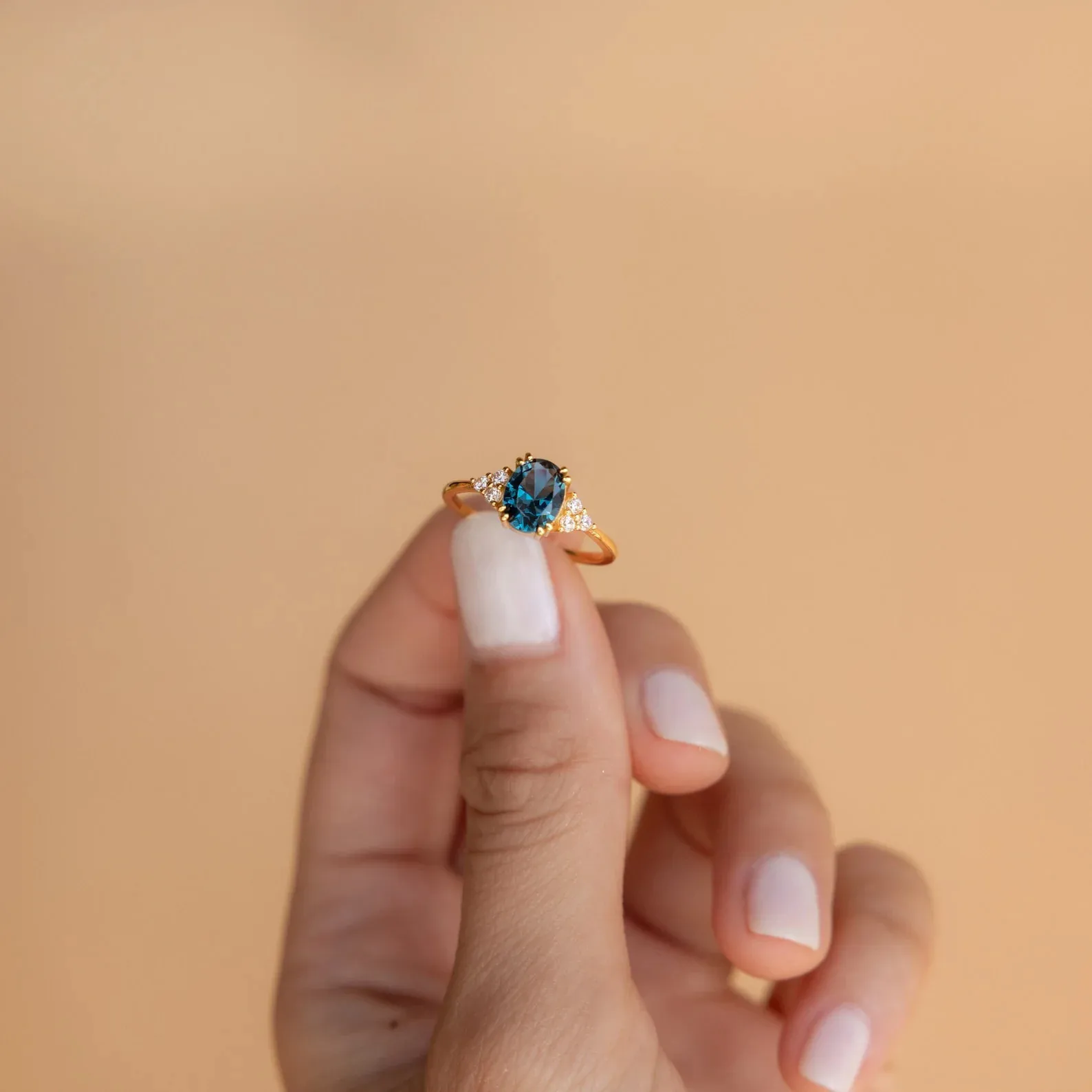 Blue Topaz Ring- Size 6